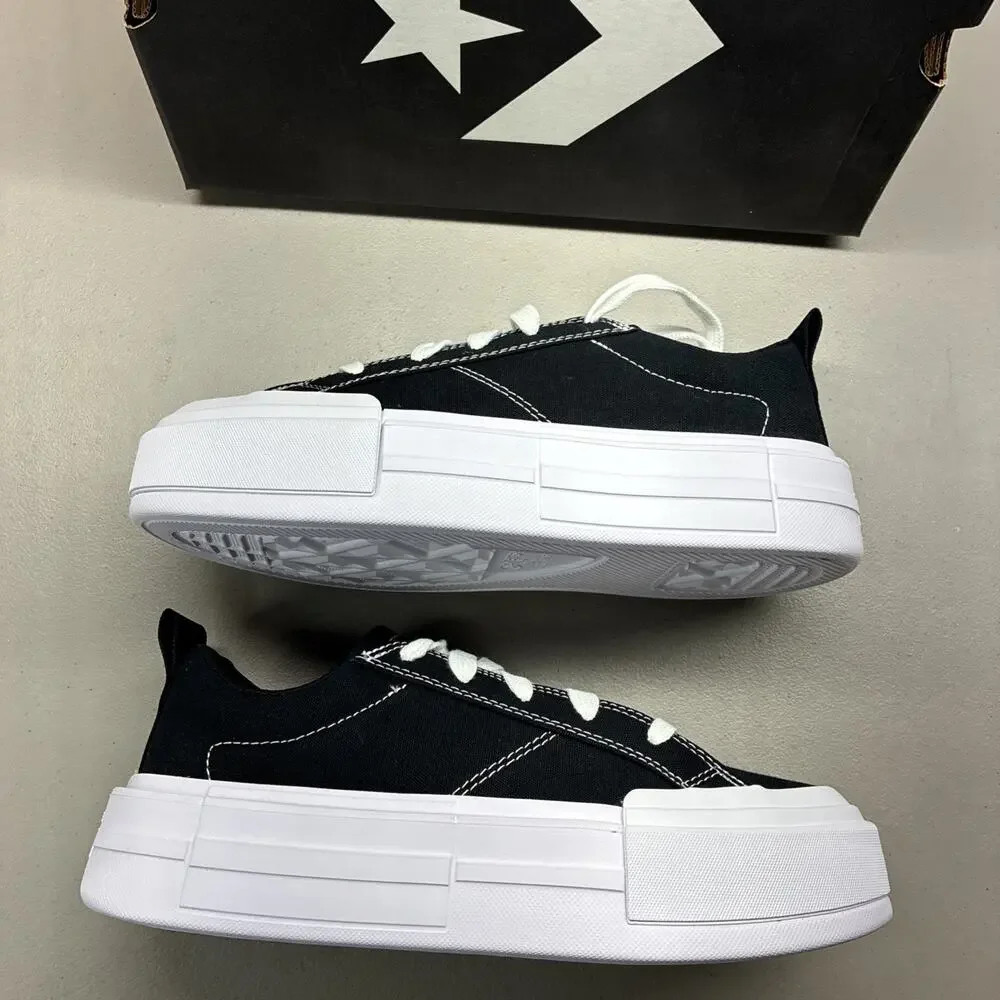 Converse Black and White Platform Low-Top Sneakers